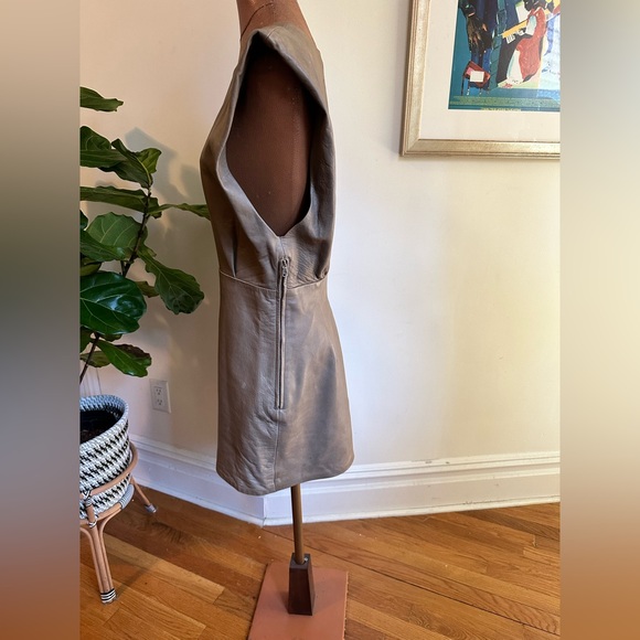 LEATHER MINI DRESS - Picture 4 of 8